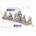 OkaeYa Silver Plated Musical Ganesha God Idols With Velvet Box